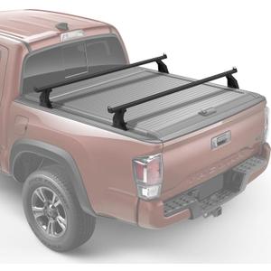 Adjustable 65.4Heavy Duty Truck Bed Rack Cross Bars2PCS for Mid-Size Trucks with Retractable Truck Bed Tonneau Covers Aluminum Crossbar with Top Slide Mount|Fits Kayak Racks, Bike Racks, and More