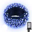 Extra Long 132ft Christmas Decorative Mini Lights, 400 LED Green Wire Fairy Starry String Lights Plug in, Timer & Memory & 8 Modes, for Indoor Outdoor Xmas Tree Wedding Party Decoration,Blue