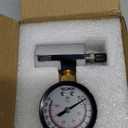 SENCTRL 0-15 Psi Gas Pressure Test Gauge, 2" Dial Size, 3/4" FNPT Connection, Brass Valve, Chrome Plated Steel Body Assembly