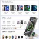 5-in-1 Magnetic Wireless Charging Stand for Apple MagSafe Charger with Night Light for iPhone 17/16/15/14/13/12, Watch, AirPods, Travel Magnetic Charger Nightstand Charging Station (Adapter Included)