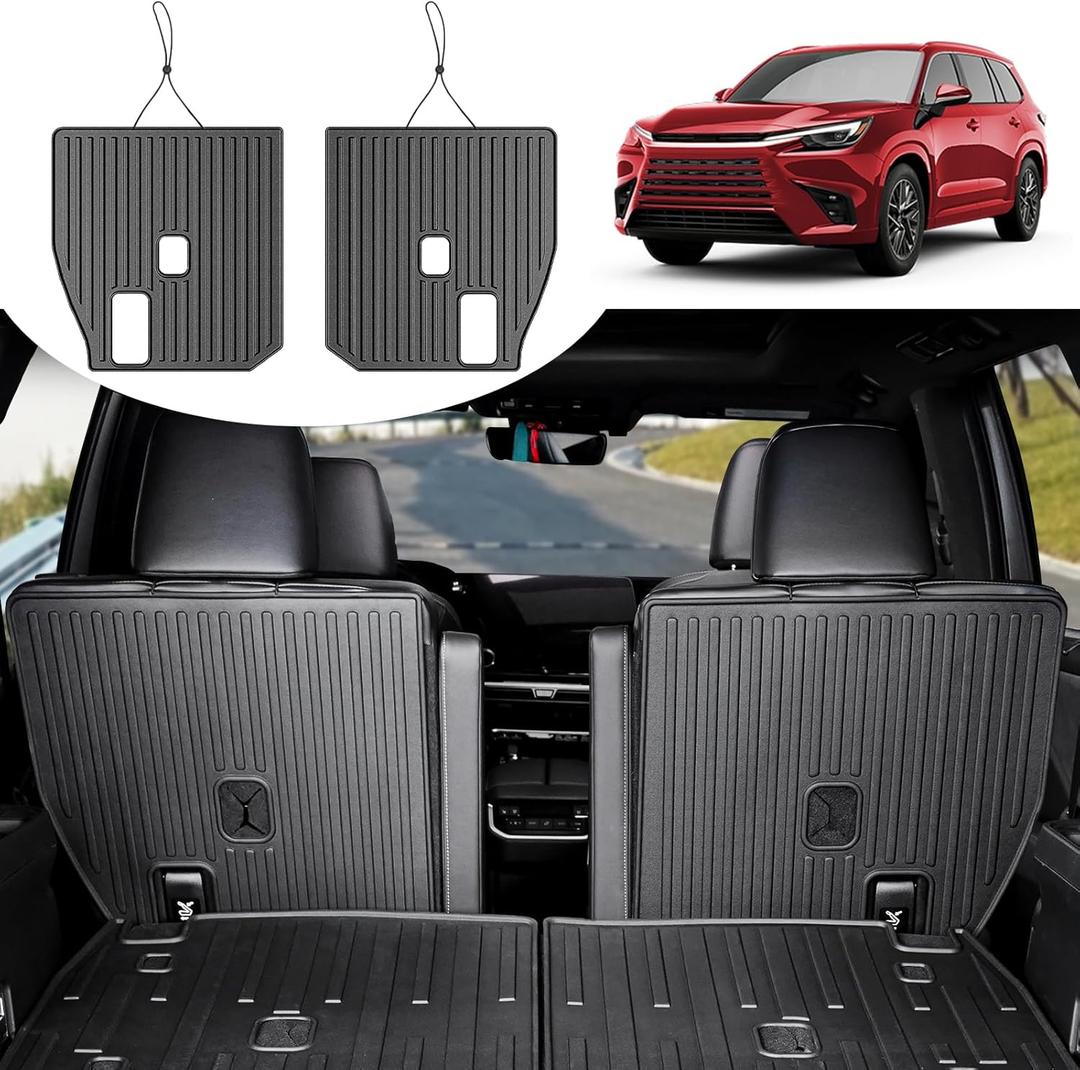 Second Row Backrest Mat for 2024 2025 Lexus TX 6 Seater, 2nd Kick Mats for 2024 2025 Grand Highlander Accessories 7 Seater