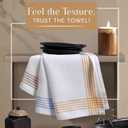 Waffle White & Multi Colors Kitchen Towels Set of 12, 100% Cotton, 16x26 inches, Durable Dish Towel, Quick Dry Dishcloths, Ideal for Drying, Wiping - Mustard Yellow, Sky Blue, Brown, 16 X 26 - 12 Pack