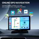 TECXERLLON 9.0" Wireless CarPlay Screen for Car, Android Auto Screen for Car with Backup Camera, Portable Touchscreen car Stereo with GPS Navigation/Mirror Link/Voice Control/Bluetooth/FM/AUX