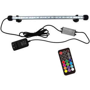 15 inches LED Aquarium Light, 2.5W Fish Tank Light Underwater Light Submersible Crystal Glass Lights, 21 LED Beads 12 Colors 19 Modes Brightness Adjustable Memory Function IP68 Waterproof