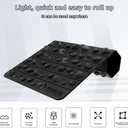 Attikee Foot Massage Mat for Plantar Fasciitis & Heel Pain Relief - Non-Electric Acupressure Pad - Office & Home Reflexology Floor Mat - Durable Rubber Foot Pain Relief Mat, 20'' x 11.8 '' (Black-prism)