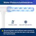 Pool Fountain for Inground Pools, Pool Sprinkler Fountain Upgraded Hydro-Powered Glow Adjustable Spray, Pool Waterfall Fountain Pool AccessoriesCooling & Relaxation