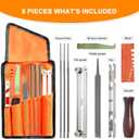 10-Piece Professional Chainsaw Sharpening Kit (afilador de motosierra) - Files in 5/32", 3/16", 7/32", Includes File Holder, Depth Gauge, Storage Case for Sharp Chainsaw Blades