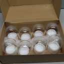 8 Pcs 4 Inch Plastic Snow Globe with Screw Off Cap DIY Clear Snow Globes Jar for DIY Crafts Home Decoration