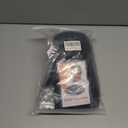 Women Wednesday Addams Wigs with Thing Hand Necklace and Headband Long Black Braided Wigs with Bangs for Halloween