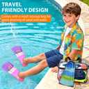 Gintenco Swim Fins, Kids Swim Training Fins for Lap Swimming, Travel Size Flippers with Mesh Bag, Silicone Swimming Fins for Kids Teens Adults Women Men, XXS(Jr 11-12.5)