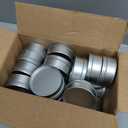 30 Pack 2 Ounce Metal Tin Cans, Round Silver Tin Containers With Lids Clear Top For Storage, Crafts, Cosmetics, Candles, Office & Travel
