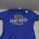 Blue Devil Leopard Print Letter T-Shirt, L, Blue