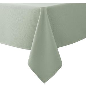 Biscaynebay Tablecloth for Rectangle Tables-60x84 Inch Sage Outdoor Picnic Table Cover-Rectangular Folding Reusable Table Cloths Water Resistant for Kitchen Camping Dining Room Patio Banquet Party