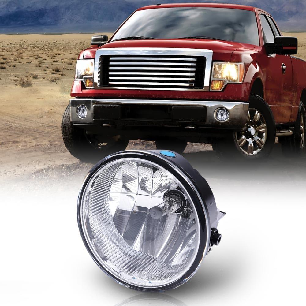 DOTCOM Bumper Fog Light Assembly With Bulb Compatible with Ford F150 2011 2012 2013 2014/Fit Lincoln Mark 2011-2014 Fog Lamp Left or Right FO2592229 Clear Lens