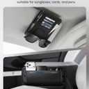 2 Pack Car Seat Gap Filler, Leather Seat Gap Organizer with Sun Visor Organizer, Front Seat Storage for Phone, Sunglasses, Cards and Keys, Fits Most Cars SUVs and Trucks