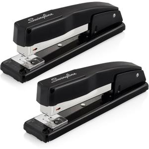 Swingline Commercial Stapler, 20 Sheet Capacity, Jam Free, Metal, 2 Pack, Black (44401AZ)