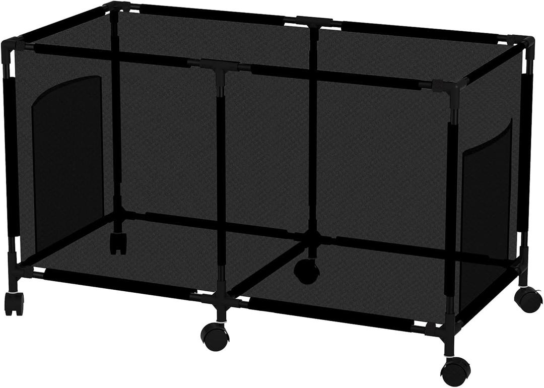 Version 2 Metal Pool Storage bin,Poolside Storage Organizer,Holder for Outdoor, Pool, Patio, Garden,Organizer for Toys, Floats, and Swimming Equipments, (LARGE)