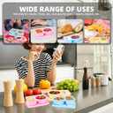 3 Pack Silicone Reusable Snack Containers with Lids, Double Compartment Snackle Box Containers, Salad Dressing Sauce Seasoning Container, Small Mini Food Snack Boxs for Travel, Office, Picnic
