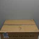 40L XXL Stainless Steel Litter Box with High Sides,XXXL Metal Maine Coon Litter Box with Tall Walls for Big Cats,One-Piece Deep Litter Boxes with Low Entry,Never Absorbs Odors,Easy to Clean (24''L16''W12H'')