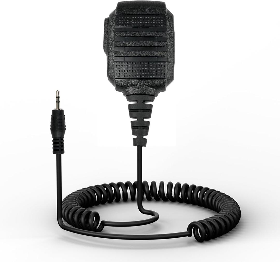 Retevis RB48 RB48Plus RB48Pro Walkie Talkie Speaker Mic,IP54 Waterproof Shoulder Mic, 1 Pin 2.5mm Handheld Speaker Microphone with PTT(1 Pack)