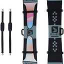 SkyPath Snowboard Cover Sleeve Case with Rubber Bumpers Adjustable Soft Cover with Detachable Double Shoulder Straps