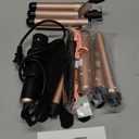 Bo'laiya 5 in 1 Curling Wand Set with Temperature Display, Curling Iron Set with 5 Interchangeable Ceramic Curling Wands, Instant Heat Up, Suitable for All Hair Types (Rose Gold)