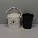 Perfnique Kitchen Compost Bin, 1.3 Gallon Countertop Compost Bin with Lid, Indoor Compost Bucket Includes Inner Bucket Liner and Carbon Filter, Small Compost Bin (Without Bags, Cream)
