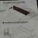 Hard Top Tri Fold tonneau Cover Compatible with 2016-2025 Toyota Tacoma 5ft Bed (60.5"), Alloy Steel and Fiberglass Made