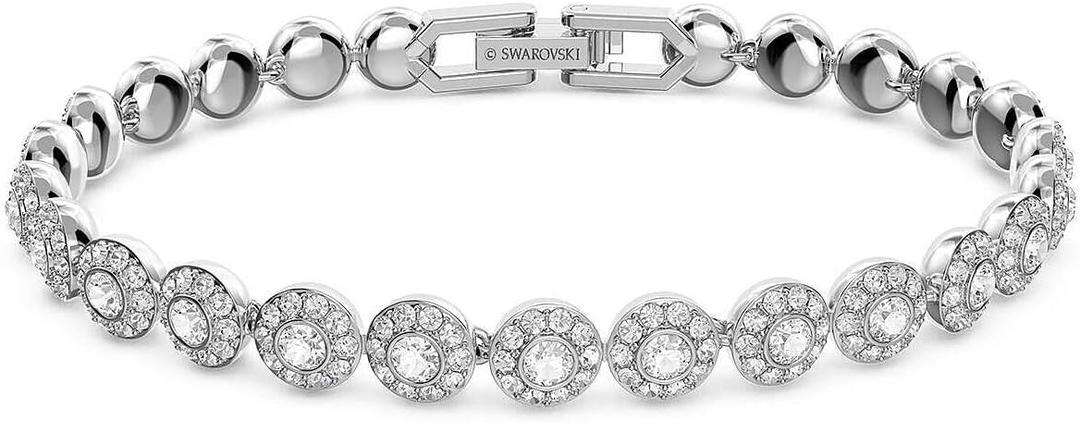 Swarovski Una Angelic Bracelet with White Crystals on a Rhodium Plated Setting
