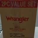 Wrangler Smart Luggage Set with Cup Holder, USB Port and Phone Holder, Black, 2 Piece Set