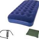 Zaltana Twin Size Air Mattress with Double Action Pump & Inflatable Pillow Combo (AMN+AP3+PL1)