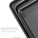 BINO Bakeware Nonstick Cookie Sheet Baking Tray Set, 3-Piece - Gunmetal | Non Stick Baking Pans Set | Carbon Steel Tray Bakeware Sets | Oven Safe | Cookie Sheet Pans | Food-Safe