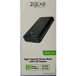 ZGear 20,000Mah DO W/Type C Power Bank