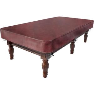 Pool Table Cover 8 Feet Leather/Brown/Waterproof Billiard Table Covers, 8ft Pool Table Covers Outdoor for Billiard Pool Table