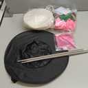 xo, Fetti Witch Party Hanging Decor - Set of 4 | Pink Tiara + Black Hat | Iridescent Centerpieces, Magical Birthday Decorations, 3D Tabletop Setting