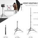 NEEWER Photography Light Stand, 7 Feet / 210cm Aluminum Alloy Photo Studio Tripod Stands for Video, Portrait and Photography Lighting, Reflectors, Soft Boxes, Umbrellas, Backgrounds (2 Pieces)