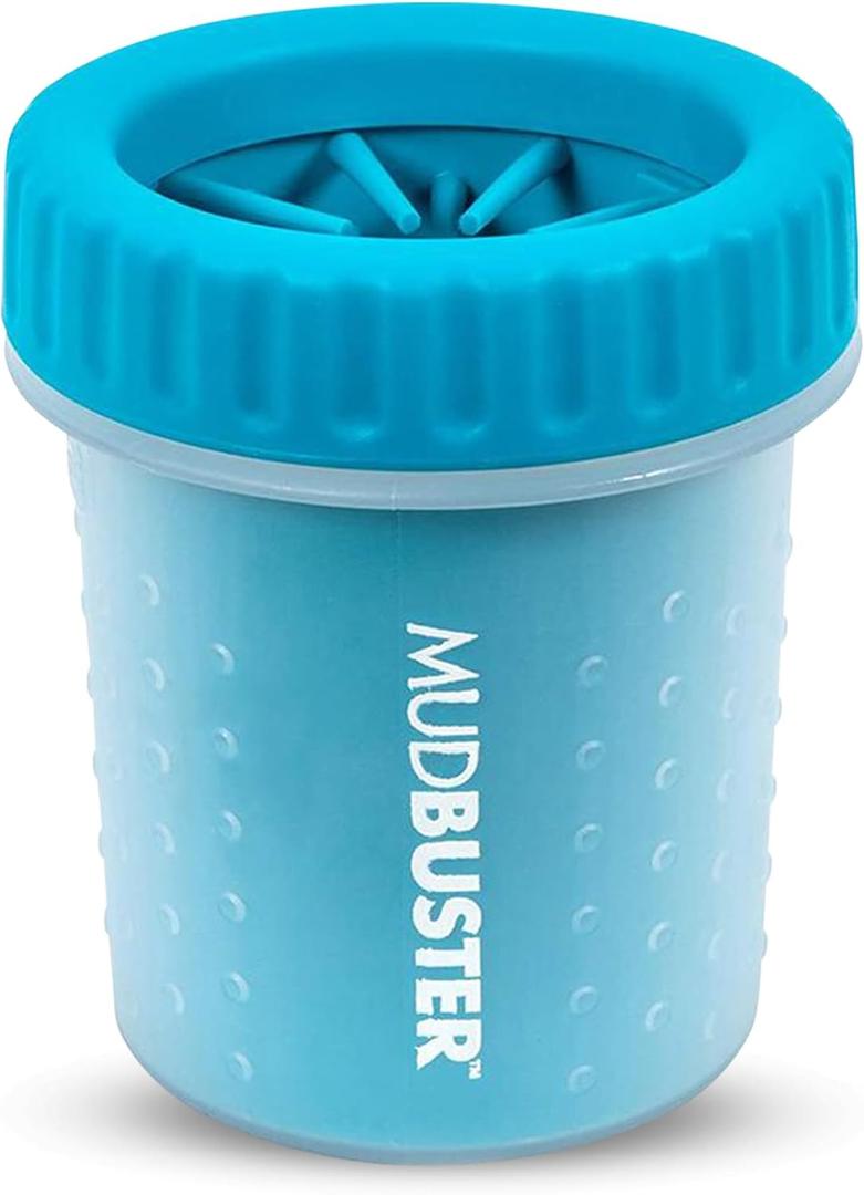 Dexas MudBuster Portable Dog Paw Cleaner - Premium Quality, Blue, Small Size for Pet Supplies and Accessories (Small, Blue)