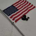 American Boat Flag Pole Kits Marine 12"x18", Stainless Steel Boat Flag Pole with 1x Storage Bag, Adjustable Flagpole Holder
