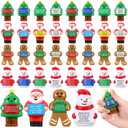 48 Pcs Christmas Stress Positive Gifts for Coworkers Penguin Figurines Bulk for Adults Mini Foam Relief Encouraging Gifts for Office Xmas Party Stocking Stuffed