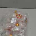 24 Pieces Christmas Booze Balls,4 Styles Fillable Booze Tree Ornaments Clear Plastic Xmas Pendant Hanging Balls with Ribbon and Diamond Sticker for Christmas Party Decoration(50ml)