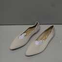 Women's Flats Shoes Pointed Toe Knit Ballet Comfortable Dressy Slip On Flat, 39, Beige