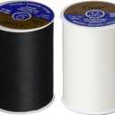 2-Pack - BLACK & WHITE - Coats & Clark Dual Duty All-Purpose Thread - One 400 Yard Spool each of BLACK & White
