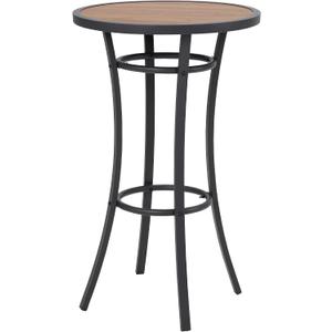 Bar Height Patio Table, 40-Inch Tall Patio Table Outdoor Bar Table Bistro Table with Wooden-Like Table Top & Metal Frame, Spring, 2026, 23.6 inches x 23.6 inches x 40 inches