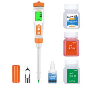 Smart pH Meter for Food - Digital pH Tester with All Accessories | YINMIK Lab pH Meter | pH Thermometer for Food | Professional pH Reader for Hot Sauce, Dough, Cosmetic, Fermentation, Kombucha, Wine