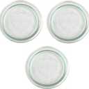 3 x Weck 100mm (approx. 4") LARGE ORIGINAL Loose Fitting Replacement Glass Lid. Fits WECK Models 738, 739, 740, 741, 742, 743, 744, 745, 748, 974.