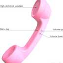 Retro Phone Handset with Wireless Bluetooth and USB Handsets for Cell Phones Radiation-Proof Comfortable Call (Pink)