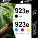923e Ink Cartridges Combo Pack Replacement for HP 923 XL 923XL Work with OfficeJet 8120, 8122, 8124e, Pro 8135e, 8138e, 8139e, 8130e, 8132e Printer with V17.2.1 Chip4-Pack, Cyan Magenta Yellow Black
