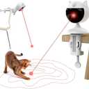 Potaroma Smart Sensor Cat Laser Toys Interactive, Motion Activated Truly Random Trjajectory, Clamp Design, Automatic Chargeable Kitten Toy Indoor Exercise, Cream White