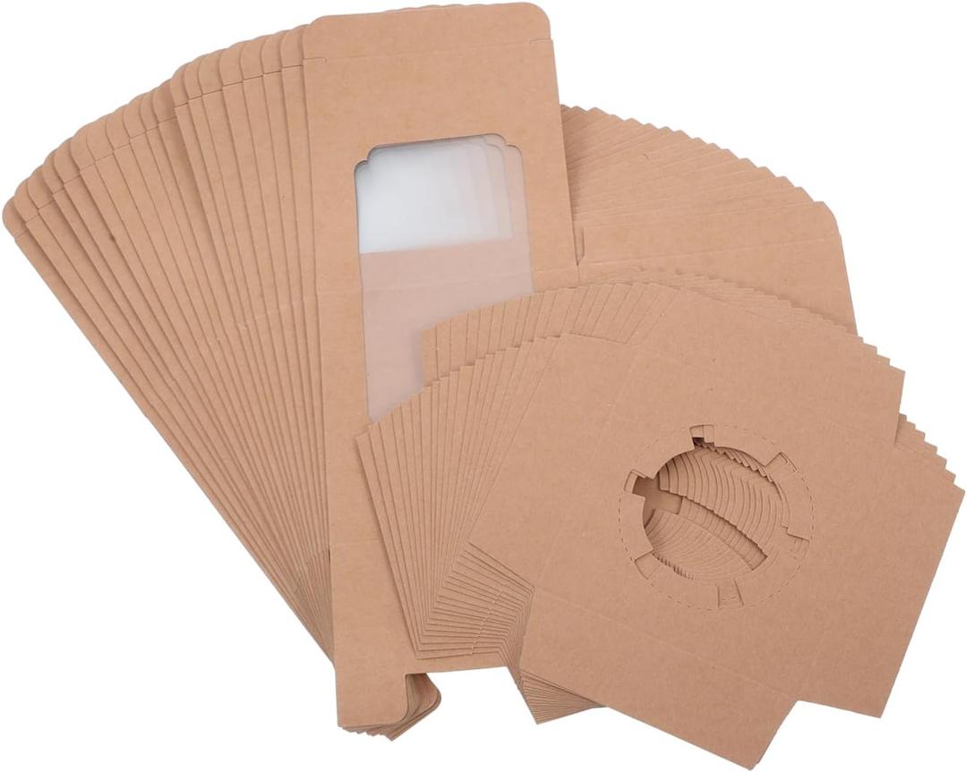 Tall Cake Boxes 20 Pack Cupcake Cardboard Packages with Window Bakery Treat Boxes for Party Favor (Khaki)