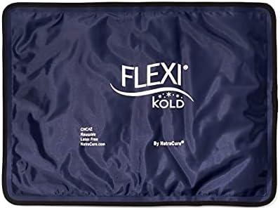 FlexiKold Gel Ice Packs (Standard Large: 10.5" x 14.5") for Injuries Reusable, Back Pain Relief, Knee Wrap, After Surgery, Ice Pack for Knee, Shoulder - 6300-COLD by NatraCure